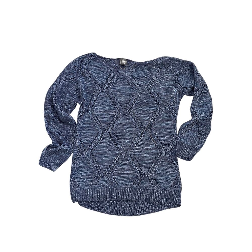 NY & Co. Soho Jeans sweater ladies XS in blue with sparkles